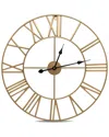Sorbus 24in Metal Decorative Wall Clock In Gold