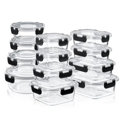 Sorbus 24-piece Glass Food Storage Containers With Lids - Airtight, Microwave, Dishwasher, And Oven Safe Me In Clear