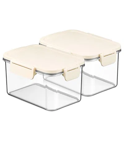 Sorbus 2-pack 31.75oz Stackable Food Storage Containers In Neutral