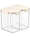 Sorbus 2-pack Stackable Food Storage Containers In Gray
