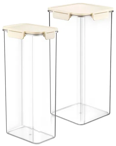 Sorbus 2-pack Tall Stackable Food Storage Containers In Transparent