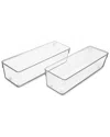 Sorbus 2pc Clear Narrow Drawer Organizer Set In Transparent