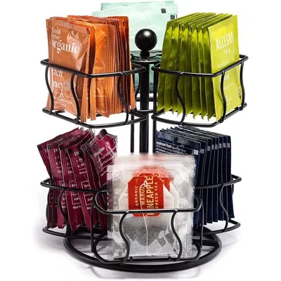 Sorbus 2-tier Tea Bag Organizer, Holds 60 Large Tea Bags In Black