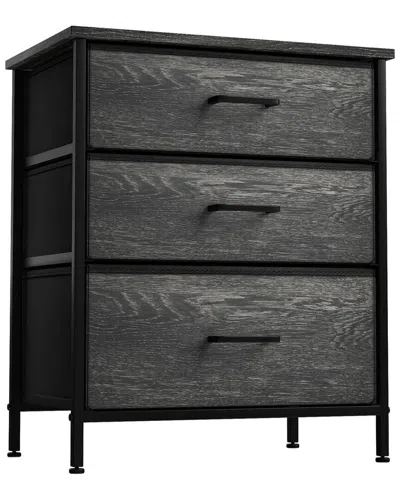 Sorbus 3 Drawer End Table In Grey