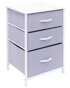 Sorbus 3 Drawer End Table In Purple