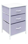 Sorbus 3 Drawer End Table In Purple