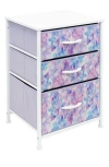 Sorbus 3-drawer End Table In Tie-dye Purple