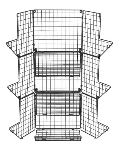 Sorbus 3 Tier Wall Mounted Storage Rack In Nocolor