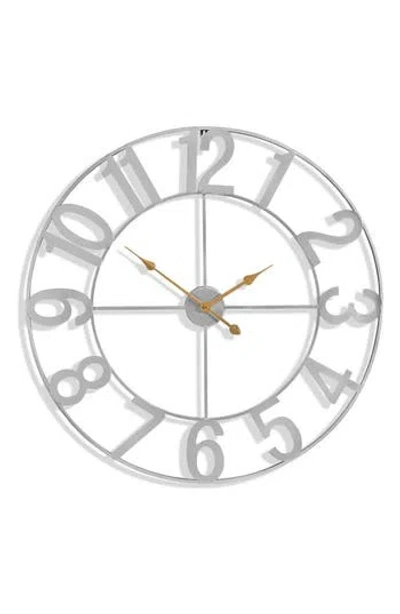 Sorbus 32 Inch Large Wall Clock In Silver