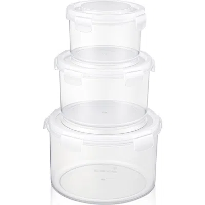Sorbus 3-pack Nesting Food Storage Containers In Transparent