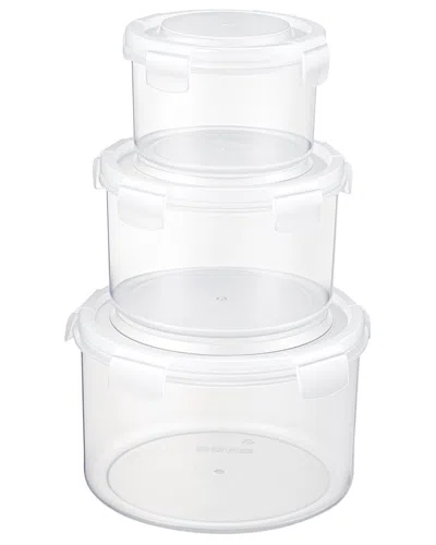Sorbus 3-pack Stackable Food Storage Bowls In Transparent