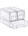 Sorbus 3pc Stackable Storage Drawers In Transparent