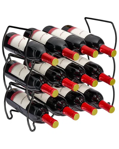 SORBUS SORBUS 3-TIER 12 BOTTLE STACKABLE WINE RACK