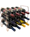 Sorbus 3-tier Stackable Bamboo Wine Rack In Black