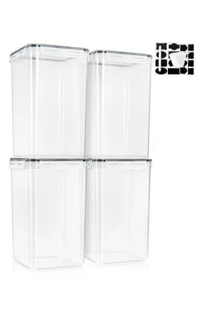 Sorbus 4-pack Airtight Dry Food Storage Containers In Transparent