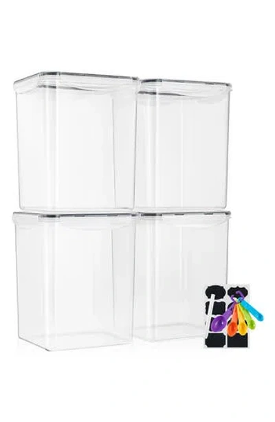 Sorbus 4-pack Airtight Dry Food Storage Containers In Transparent