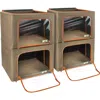 Sorbus 4-pack Foldable Storage Boxes In Brown