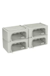 Sorbus 4-pack Foldable Storage Boxes. In Gray