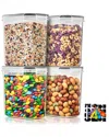 Sorbus 4-pack Food Storage Containers With Lids