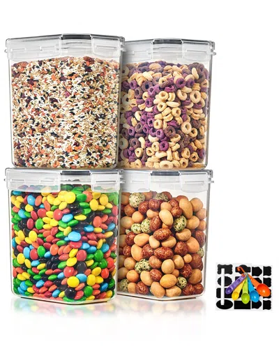 SORBUS SORBUS 4-PACK FOOD STORAGE CONTAINERS WITH LIDS, MEASURING SPOONS & LABELS