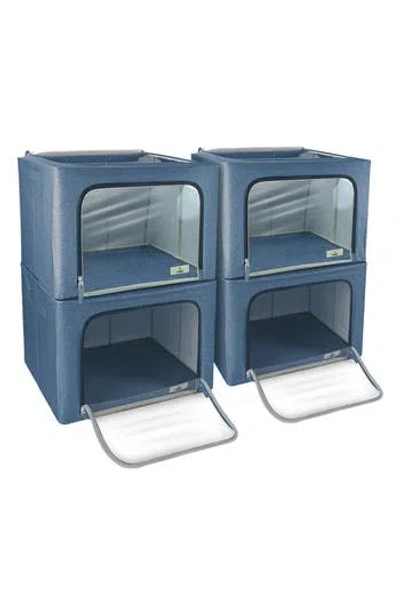 Sorbus 4-pack Jumbo Foldable Storage Boxes In Blue