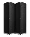 Sorbus 4 Panel Room Divider In Black