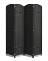 Sorbus 4 Panel Room Divider In Black