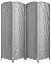 Sorbus 4 Panel Tall Foldable Panel Room Divider In Gray