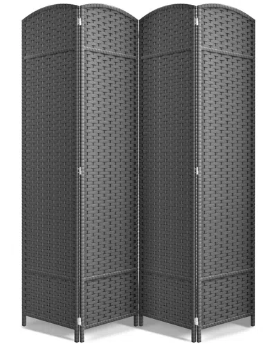 Sorbus 4 Panel Tall Foldable Panel Room Divider In Gray
