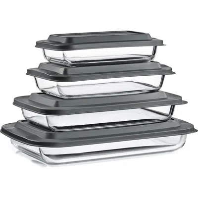 Sorbus 4-piece Deep Dish Baking Dish Set In Gray