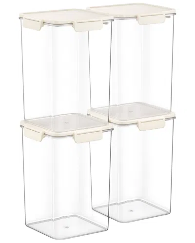 Sorbus 4-pack 158.73oz Stackable Food Storage Containers In Transparent