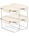 Sorbus 4-pack 21.16oz Stackable Food Storage Containers In Neutral