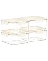 Sorbus 4-pack 45.86oz Stackable Food Storage Containers In Neutral