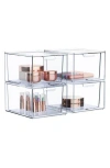 Sorbus Clear Stackable Drawer Organizer 4-pack In Transparent