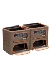 Sorbus 4-pack Jumbo Foldable Storage Boxes In Brown