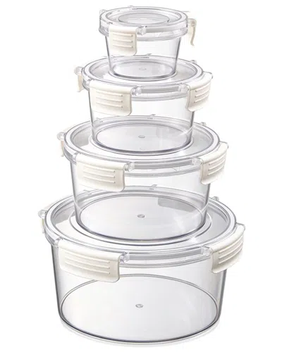 Sorbus 4-pack Round Stackable Food Storage Bowls In Transparent