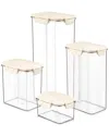 Sorbus 4-pack Stackable Food Storage Containers In Transparent