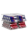 Sorbus 4-pack Stackable Slim Can Bins In Transparent