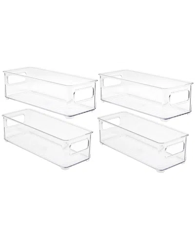 Sorbus 4pc Small Bin Set In Transparent