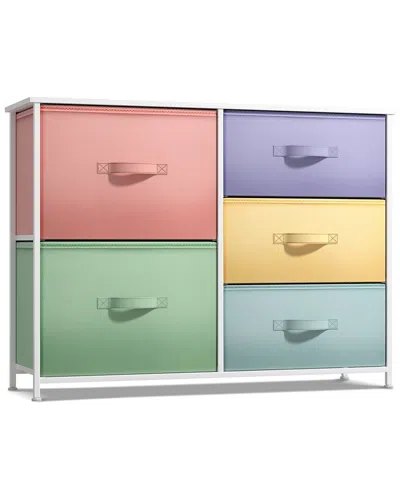 Sorbus 5-drawer Dresser Nightstand In Multi