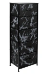 Sorbus 5-drawer Tall Dresser In Black Marble
