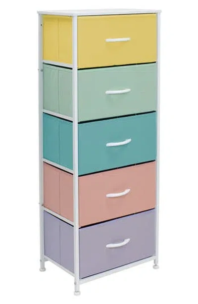 Sorbus 5-drawer Tall Dresser In Multi