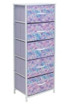 Sorbus 5-drawer Tall Dresser In Tie Dye Purple