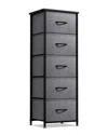 Sorbus 5-drawer Tower Nightstand In Gray