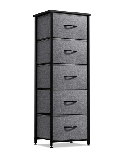 Sorbus 5-drawer Tower Nightstand In Gray