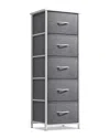 Sorbus 5-drawer Tower Nightstand In Gray