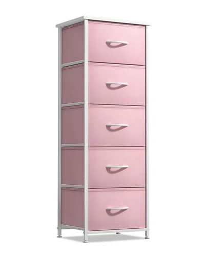 Sorbus 5-drawer Tower Nightstand In Pink