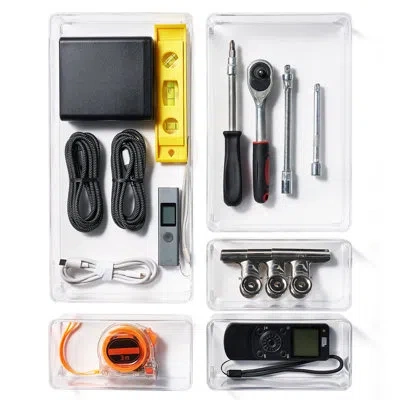 Sorbus 5-piece Office Desk Drawer Organizer Set In Clear