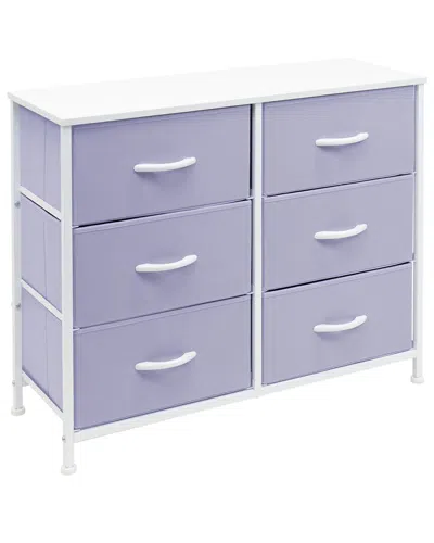 Sorbus 6 Drawer Storage Cube Dresser In Purple