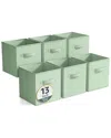 Sorbus 6 Foldable Storage Bins In Green